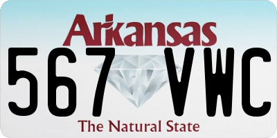 AR license plate 567VWC