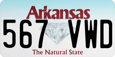 AR license plate 567VWD