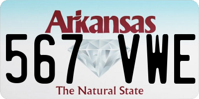 AR license plate 567VWE