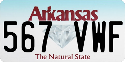 AR license plate 567VWF