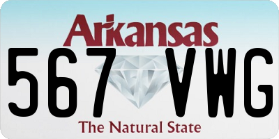 AR license plate 567VWG