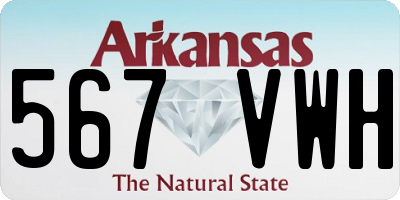 AR license plate 567VWH
