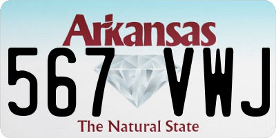 AR license plate 567VWJ