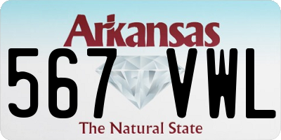 AR license plate 567VWL