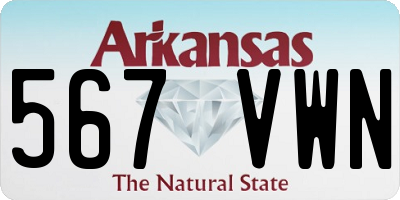 AR license plate 567VWN