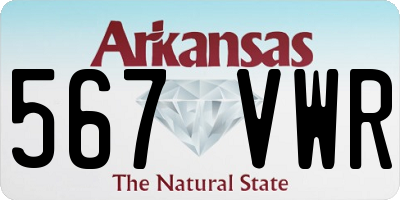 AR license plate 567VWR