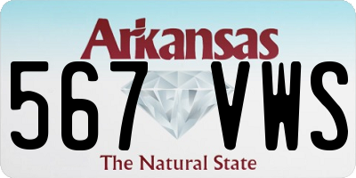 AR license plate 567VWS