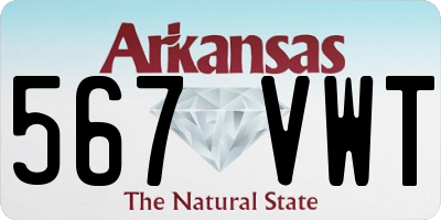 AR license plate 567VWT
