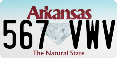 AR license plate 567VWV