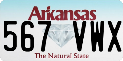 AR license plate 567VWX