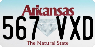AR license plate 567VXD