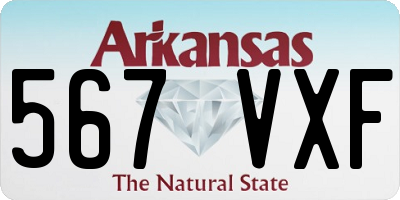 AR license plate 567VXF