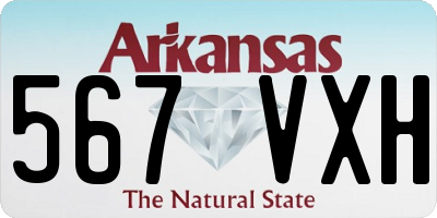 AR license plate 567VXH