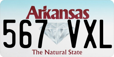 AR license plate 567VXL