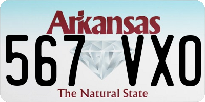 AR license plate 567VXO