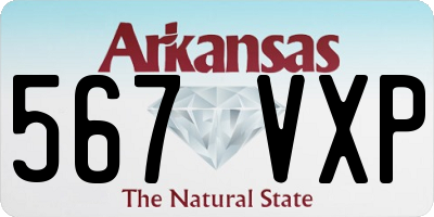 AR license plate 567VXP