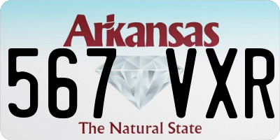 AR license plate 567VXR