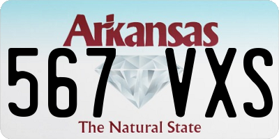 AR license plate 567VXS
