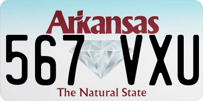 AR license plate 567VXU