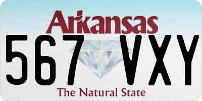 AR license plate 567VXY