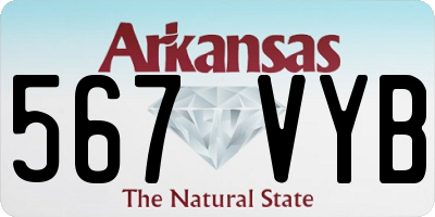 AR license plate 567VYB