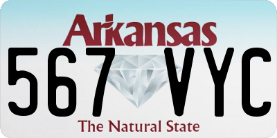 AR license plate 567VYC