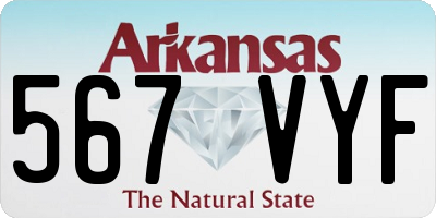 AR license plate 567VYF