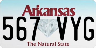 AR license plate 567VYG