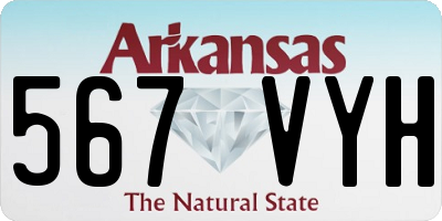 AR license plate 567VYH