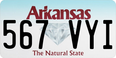 AR license plate 567VYI