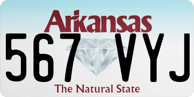AR license plate 567VYJ