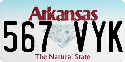 AR license plate 567VYK