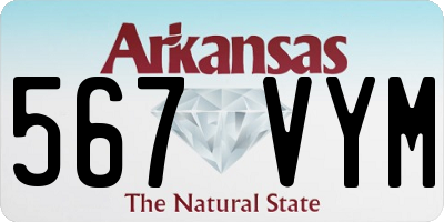 AR license plate 567VYM