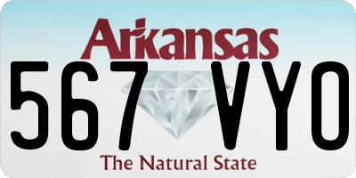 AR license plate 567VYO