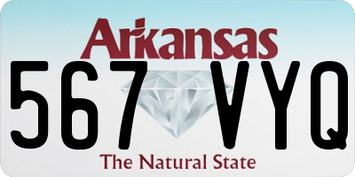 AR license plate 567VYQ