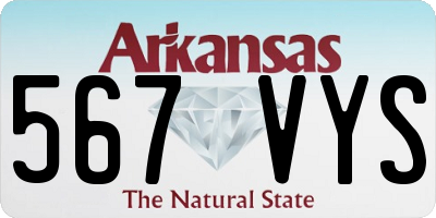 AR license plate 567VYS