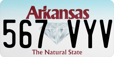 AR license plate 567VYV