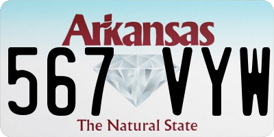 AR license plate 567VYW