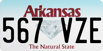 AR license plate 567VZE