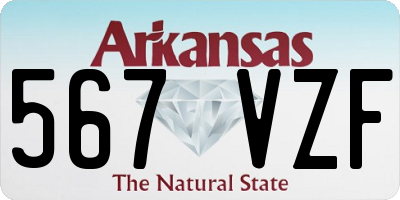 AR license plate 567VZF