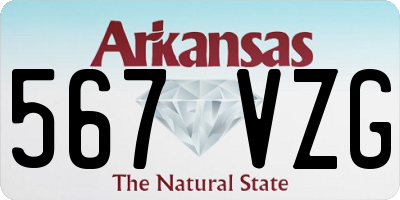AR license plate 567VZG
