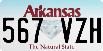AR license plate 567VZH