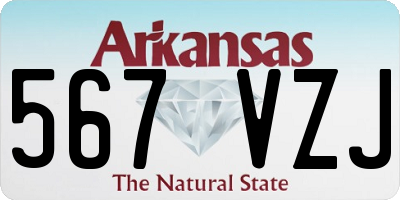 AR license plate 567VZJ