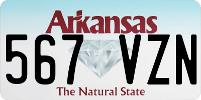 AR license plate 567VZN