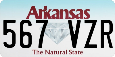 AR license plate 567VZR