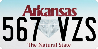 AR license plate 567VZS