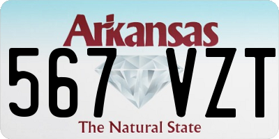 AR license plate 567VZT