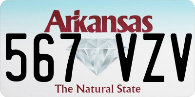 AR license plate 567VZV