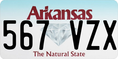 AR license plate 567VZX