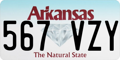 AR license plate 567VZY